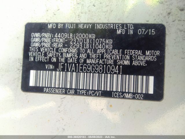 JF1VA1E69G9810941 Subaru Wrx Premium