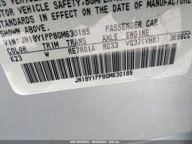 2016 Infiniti Q70, VIN: JN1BY1PP8GM630185