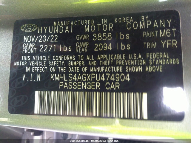 Hyundai ELANTRA SEL 2023 KMHLS4AGXPU474904 Image 11