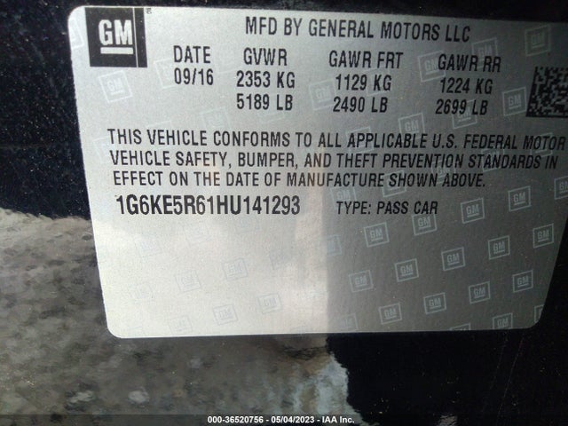 1G6KE5R61HU141293 Cadillac Ct6 Sedan Luxury Awd