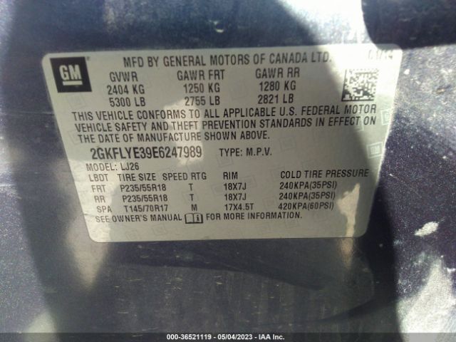 2GKFLYE39E6247989 GMC Terrain Slt