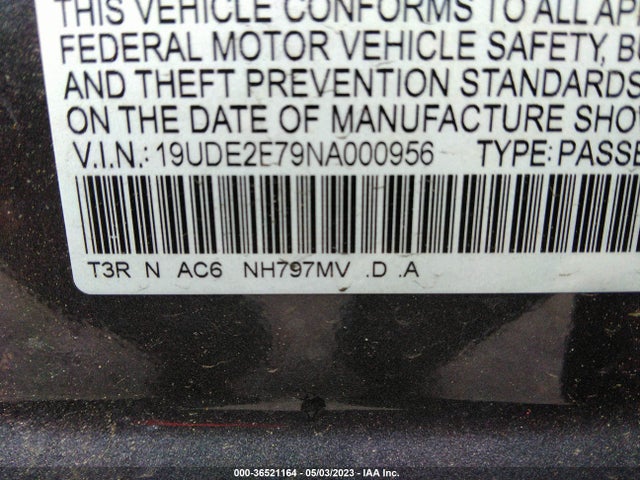19UDE2F79NA000956 Acura Ilx W/premium Package