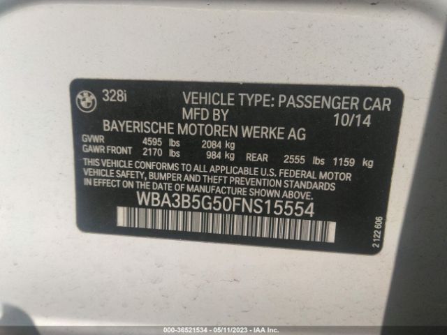 WBA3B5G50FNS15554 BMW 3 Series 328i Xdrive