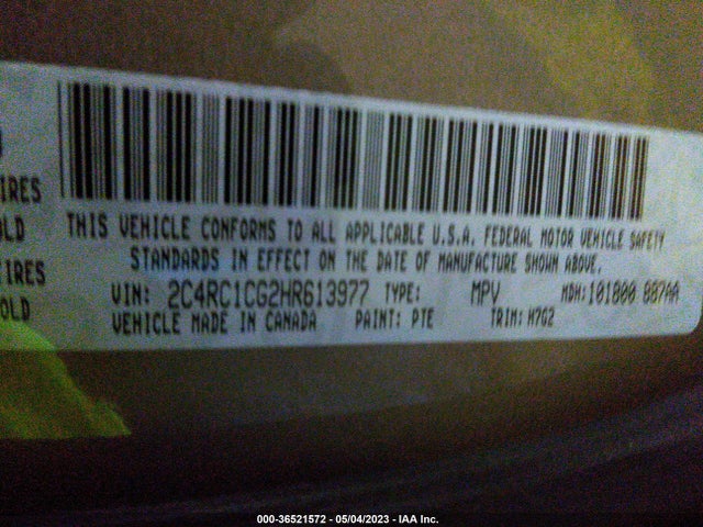 Chrysler Pacifica Lx 2017 2C4RC1CG2HR613977 Image 10