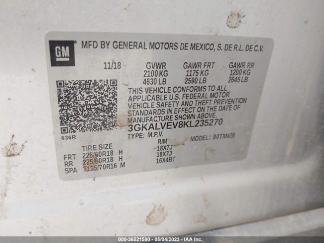3GKALVEV8KL235270 GMC Terrain Slt