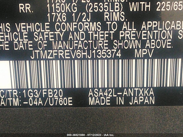 Toyota RAV4 LE 2017 JTMZFREV6HJ135374 Image 9