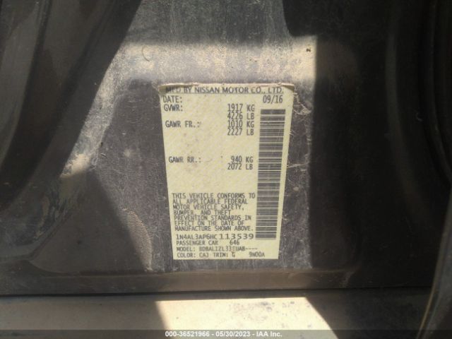 1N4AL3AP6HC113539 Nissan ALTIMA 2.5