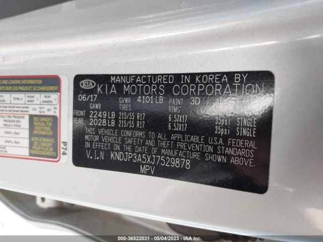 KNDJP3A5XJ7529878 KIA SOUL +