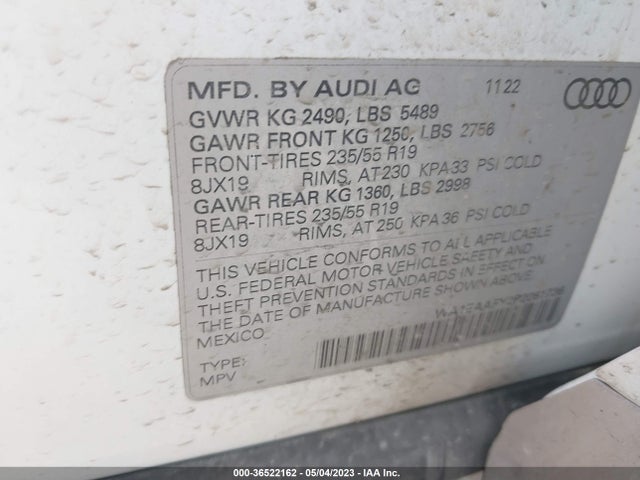 WA1EAAFY2P2061736 Audi Q5 S Line Premium Plus