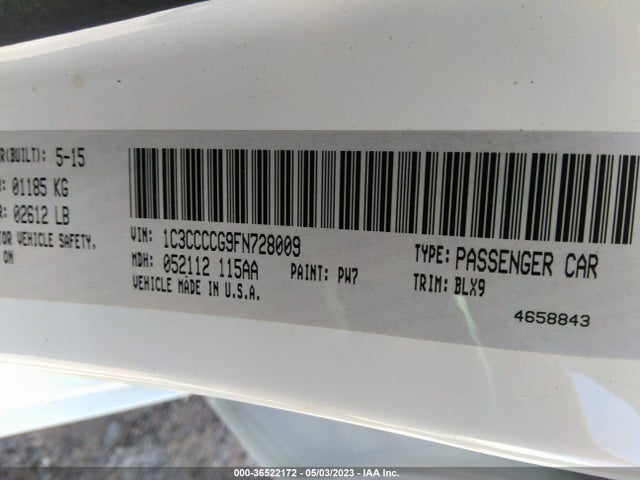 1C3CCCCG9FN728009 Chrysler 200 C