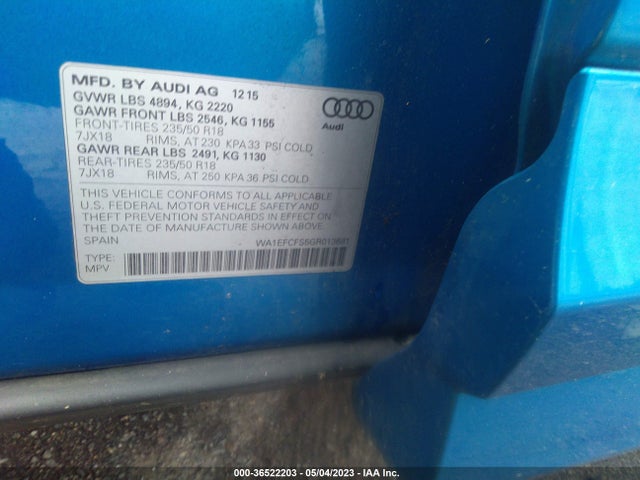 WA1EFCFS5GR013681 Audi Q3 Premium Plus