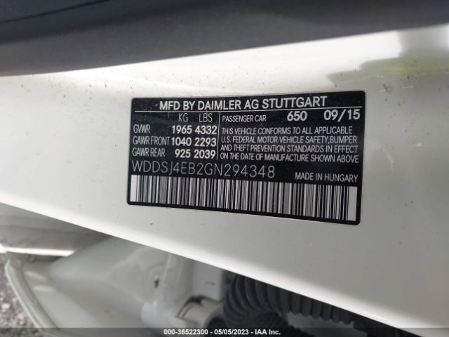 WDDSJ4EB2GN294348 Mercedes-Benz Cla Cla 250