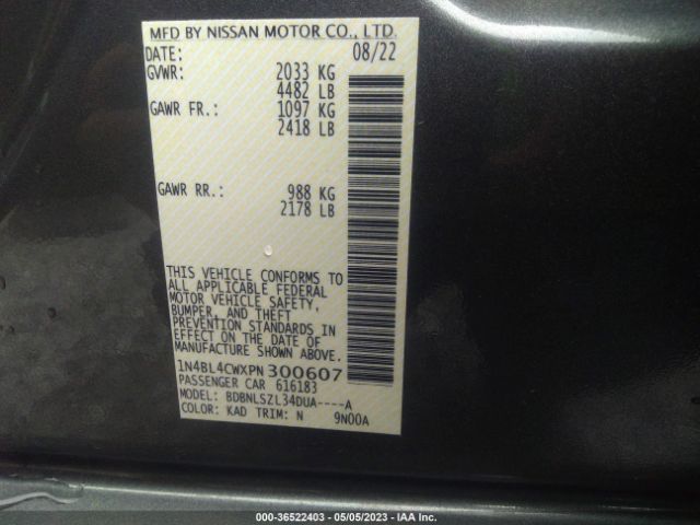 1N4BL4CWXPN300607 Nissan Altima 2.5 Sr