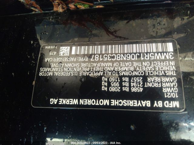 3MW5R1J06N8C35187 BMW 3 Series 330i