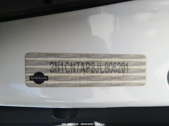 3N1CN7AP3JL806201 Nissan Versa Sedan Sv