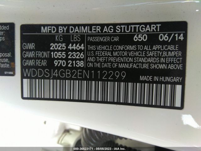 WDDSJ4GB2EN112299 Mercedes-Benz Cla-class Cla 250