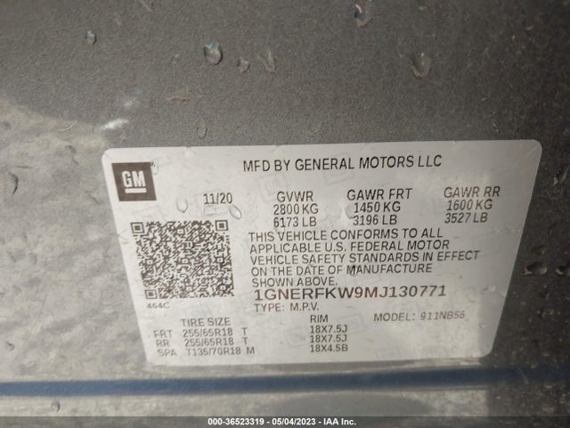 Chevrolet Traverse Ls 2021 1GNERFKW9MJ130771 Image 9