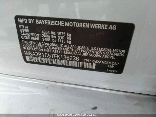 WBA3B1C57FK136236 BMW 3 Series 320i