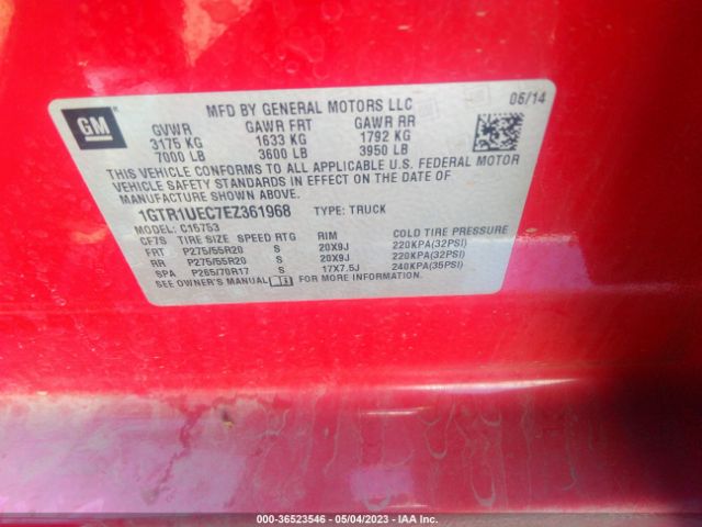 1GTR1UEC7EZ361968 GMC Sierra 1500 Sle