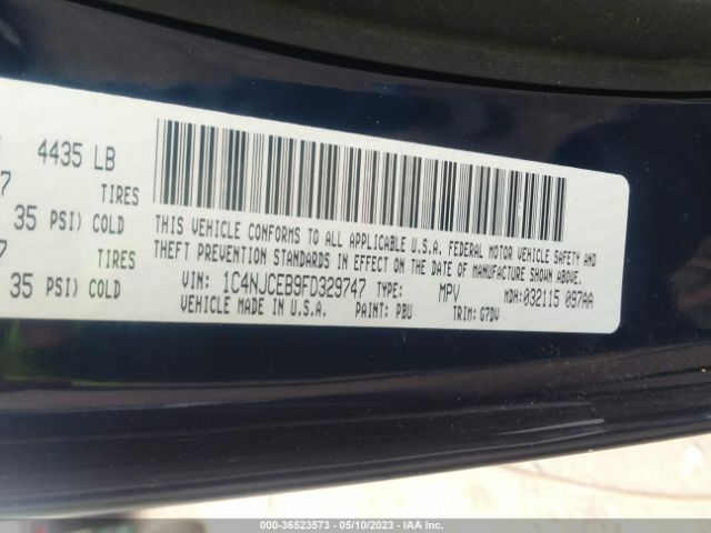 1C4NJCEB9FD329747 Jeep Compass Latitude