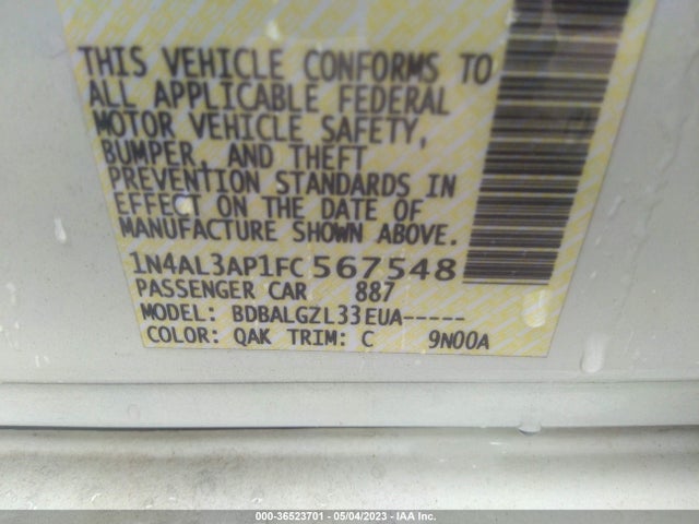 Nissan ALTIMA 2.5 2015 1N4AL3AP1FC567548 Image 9
