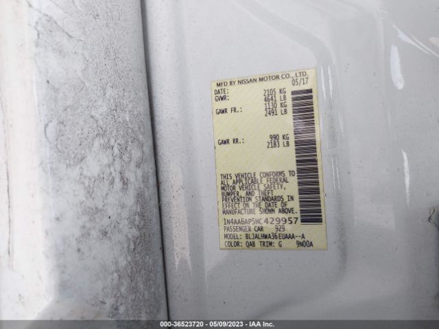 1N4AA6AP5HC429957 Nissan Maxima Platinum