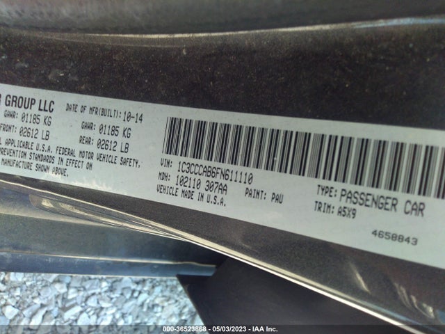 1C3CCCAB6FN611110 Chrysler 200 Limited