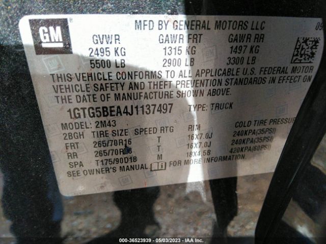 1GTG5BEA4J1137497 GMC Canyon 2wd