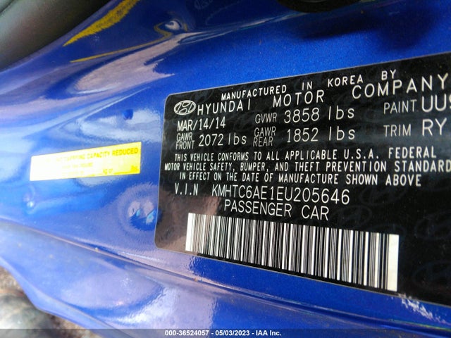 Hyundai Veloster Turbo R-spec 2014 KMHTC6AE1EU205646 Image 11