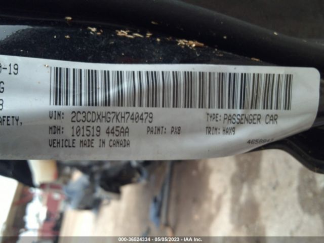 2C3CDXHG7KH740479 Dodge CHARGER GT