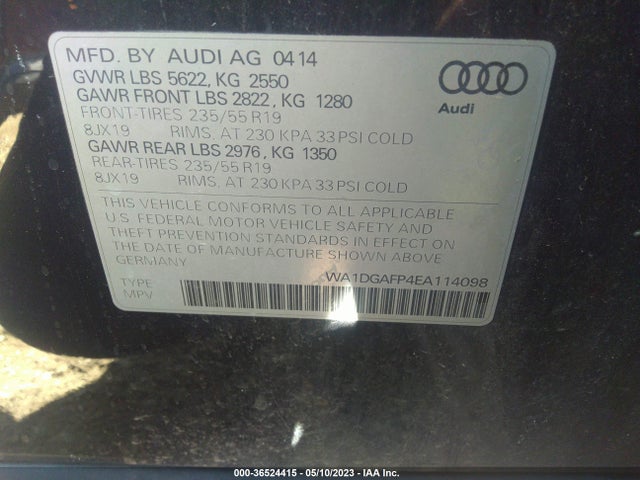 Audi Q5 Premium Plus 2014 WA1DGAFP4EA114098 Image 9