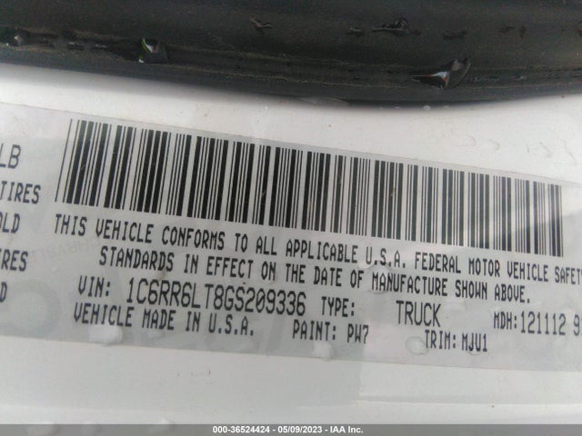 1C6RR6LT8GS209336 RAM 1500 Lone Star