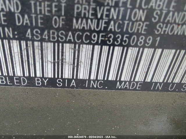 Subaru Outback 2.5i Premium 2015 4S4BSACC9F3350891 Image 10