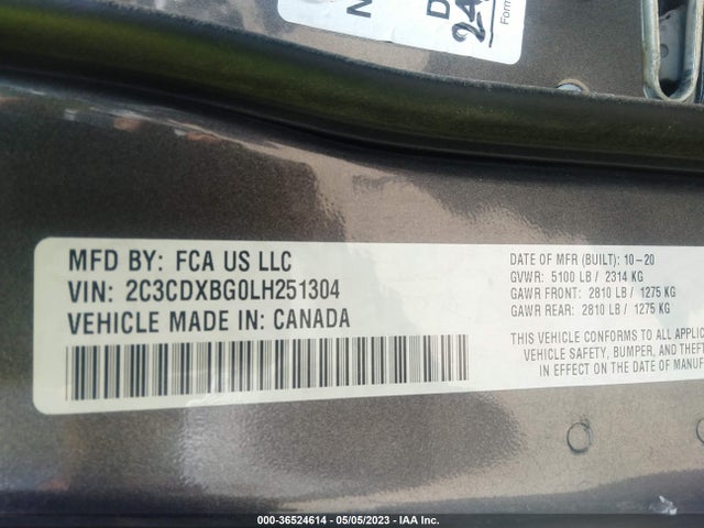 Dodge Charger Sxt 2020 2C3CDXBG0LH251304 Image 11