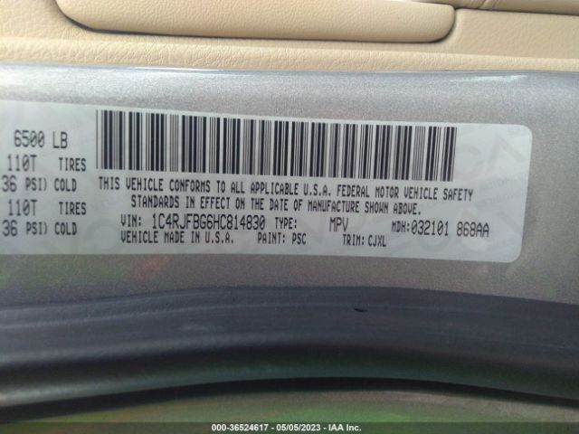 1C4RJFBG6HC814830 Jeep Grand Cherokee Limited