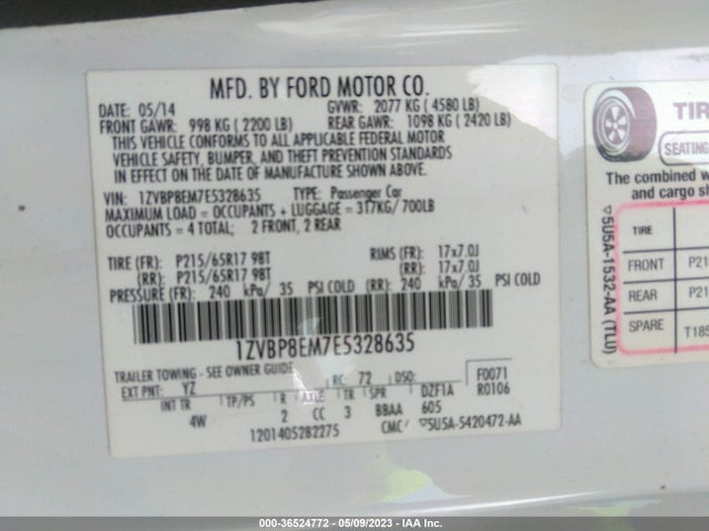 Ford Mustang V6 2014 1ZVBP8EM7E5328635 Image 11
