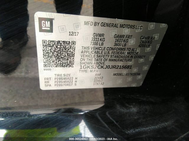 1GKS2CKJ0JR215681 GMC YUKON DENALI