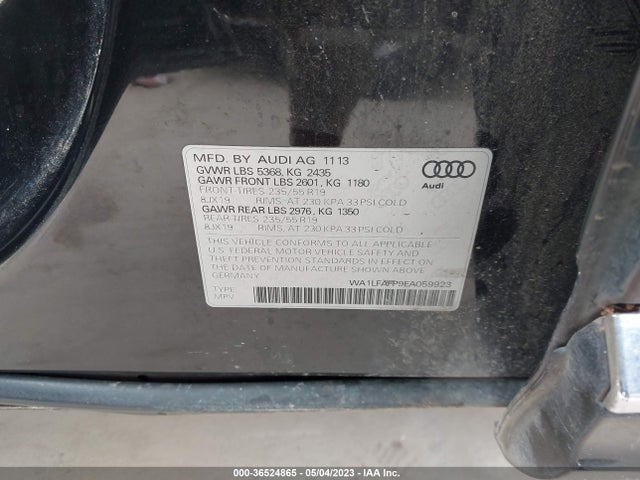 WA1LFAFP9EA059923 Audi Q5 Premium Plus