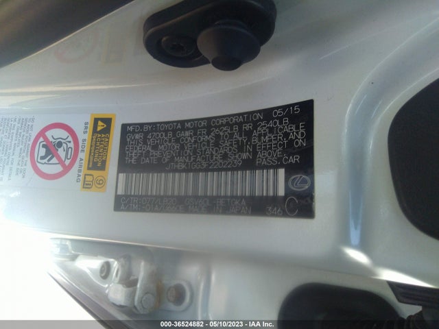 JTHBK1GG3F2202239 Lexus ES 350