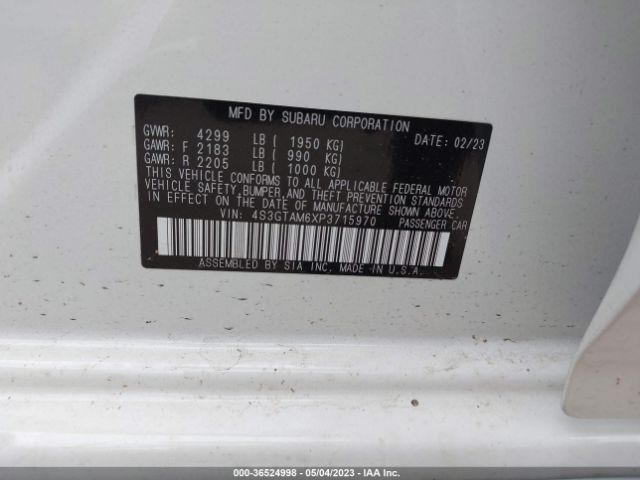 4S3GTAM6XP3715970 Subaru Impreza Sport