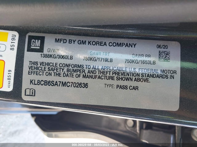 Chevrolet SPARK LS 2021 KL8CB6SA7MC702636 Image 9