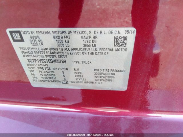 3GTP1VEC5EG465789 GMC Sierra 1500 Slt