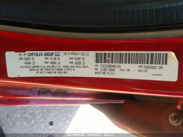 2013 DODGE AVENGER SE VIN: 1C3CDZAB5DN621351