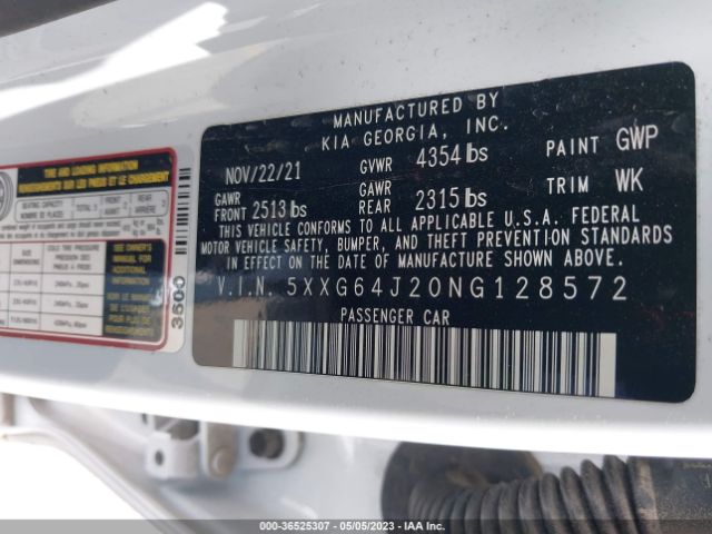 5XXG64J20NG128572 KIA K5 Gt-line