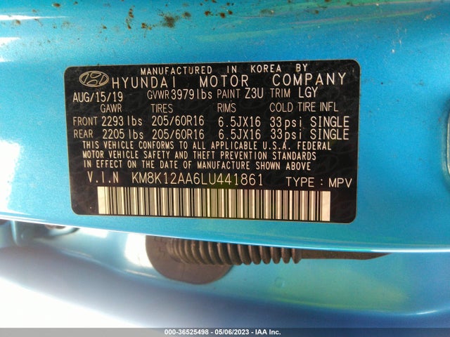 Hyundai Kona Se 2020 KM8K12AA6LU441861 Image 10