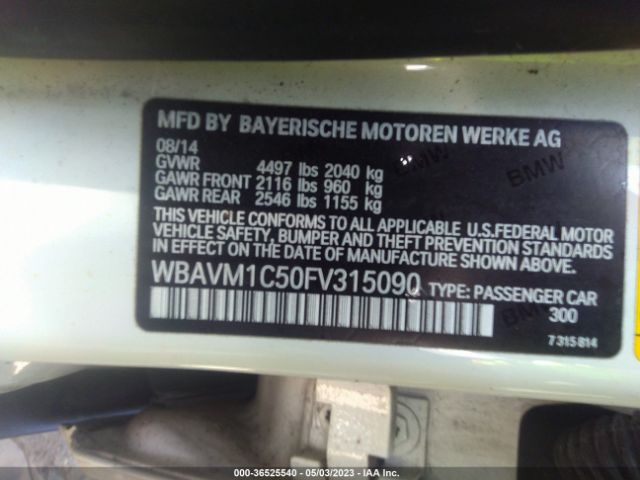 WBAVM1C50FV315090 BMW X1 Sdrive28i