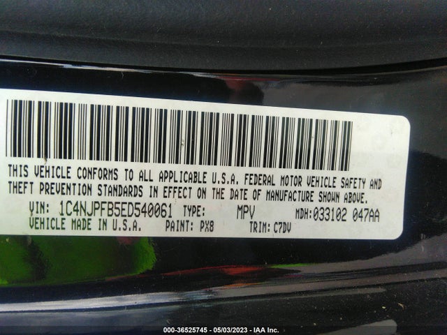 1C4NJPFB5ED540061 Jeep Patriot Latitude