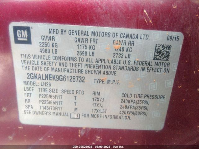 2GKALNEK9G6128732 GMC Terrain Sle
