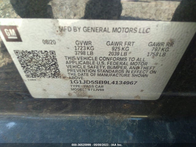 Chevrolet SONIC LT 2020 1G1JD5SB9L4134967 Image 11