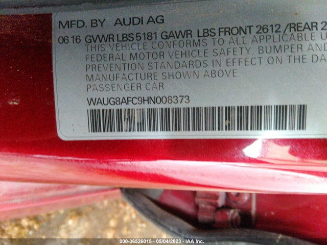 WAUG8AFC9HN006373 Audi A6 Premium Plus